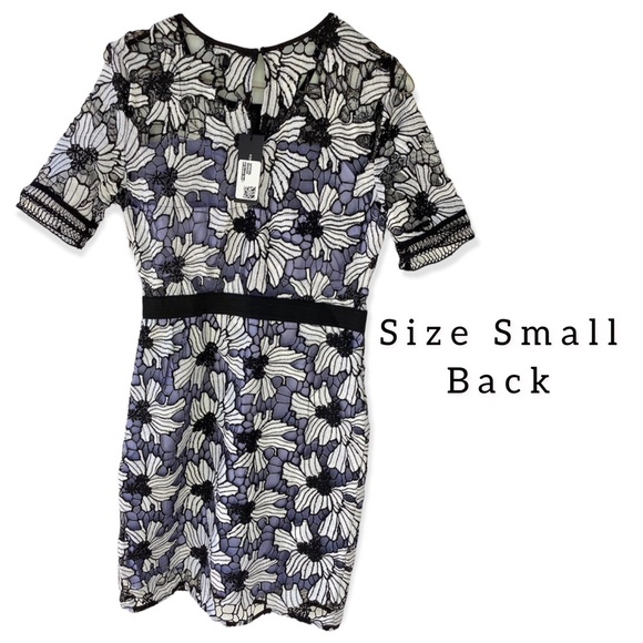 NWT- Romeo & Juliet Couture Sheath Crochet Lace Dress Sizes S M L. Retail $240 - Picture 10 of 16